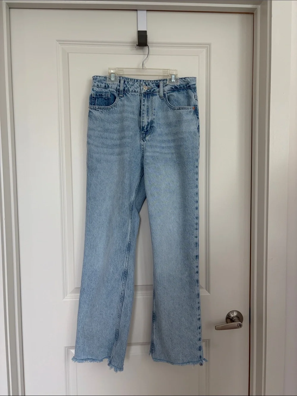 Zara Light Blue Straight Leg Jeans